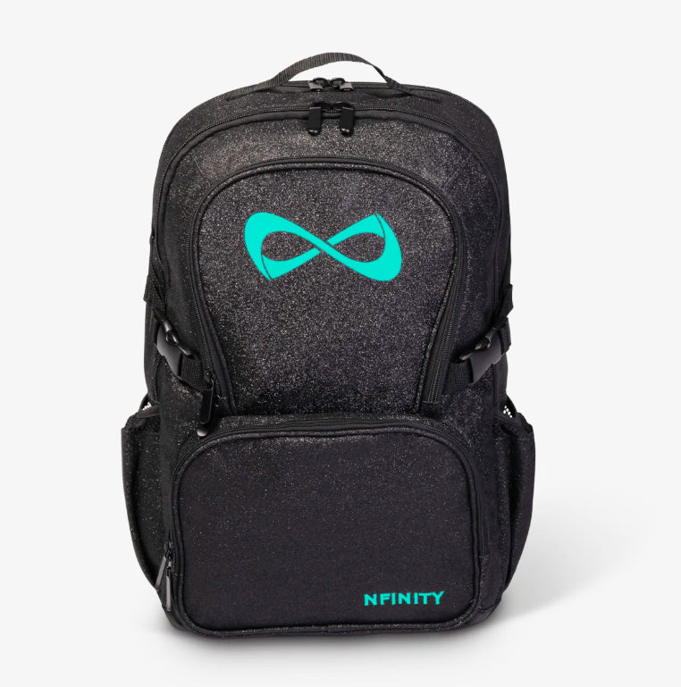 Nfinity Sparkle -reppu, musta - violetti logo