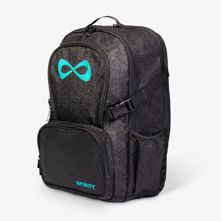 Nfinity Sparkle -reppu, musta - violetti logo